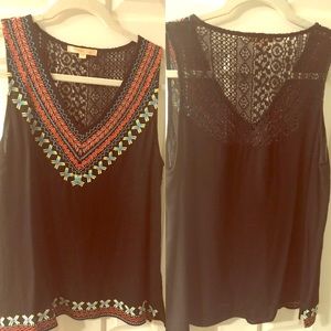 Stitchfix Skies are Blue Embroidered Tank